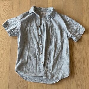 Old Navy Blue and White Striped Shirt